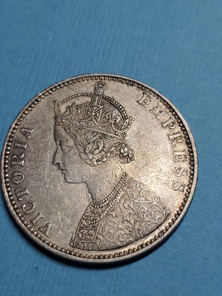 Read more about the article One 1 Rupee 1886 Coin India Queen Victoria British UK Great Britain Round