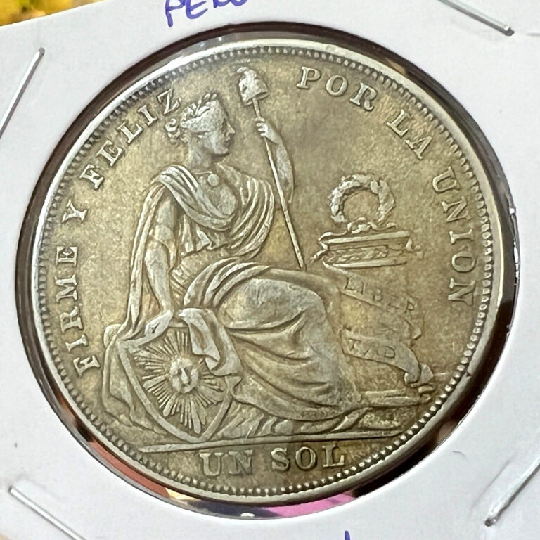 Read more about the article 1923 PERU SILVER ONE SOL  CROWN COIN