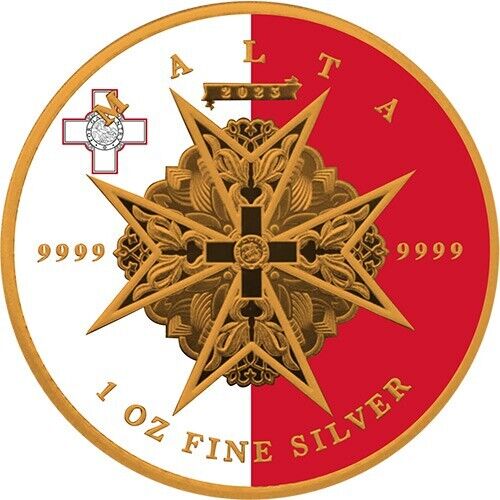 Read more about the article 2023 Malta Maltese Cross Flag Edition 1 oz Silver Coin – 500 Mintage