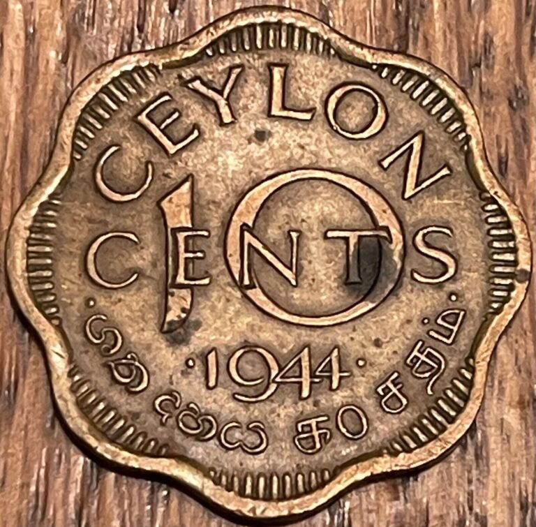 Read more about the article Ceylon (now Sri Lanka) 10 Cent Coin  1941  High Grade – Combined Shipping OK