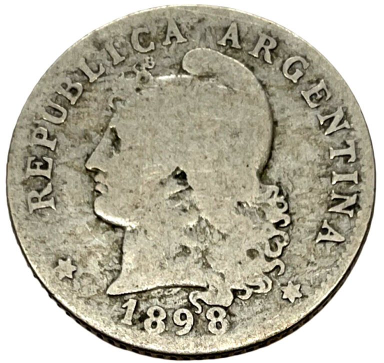 Read more about the article 1898 Republica Argentina 20 Centavos Coin KM# 36 Lot B12-114