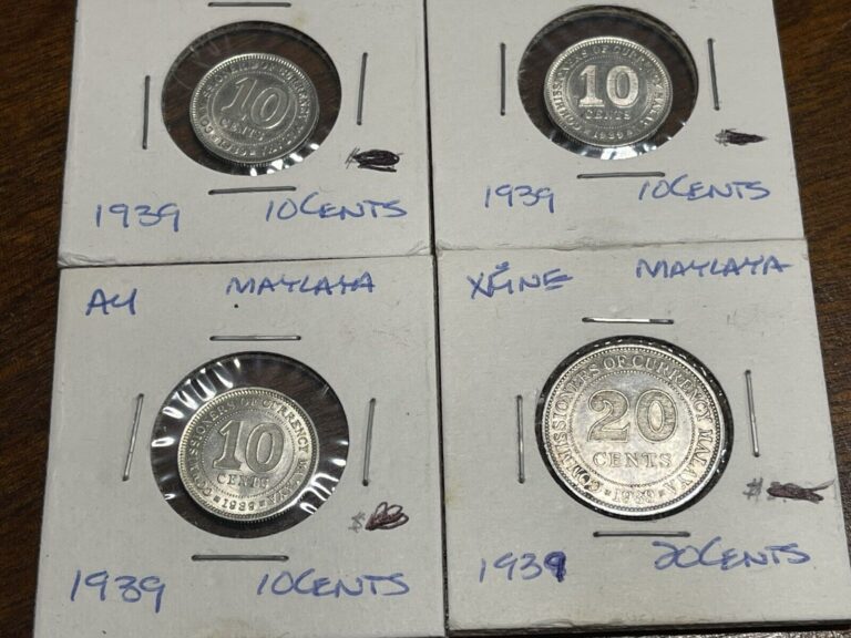 Read more about the article Early Malaya 4 Silver Coins Lot Excellent Condition