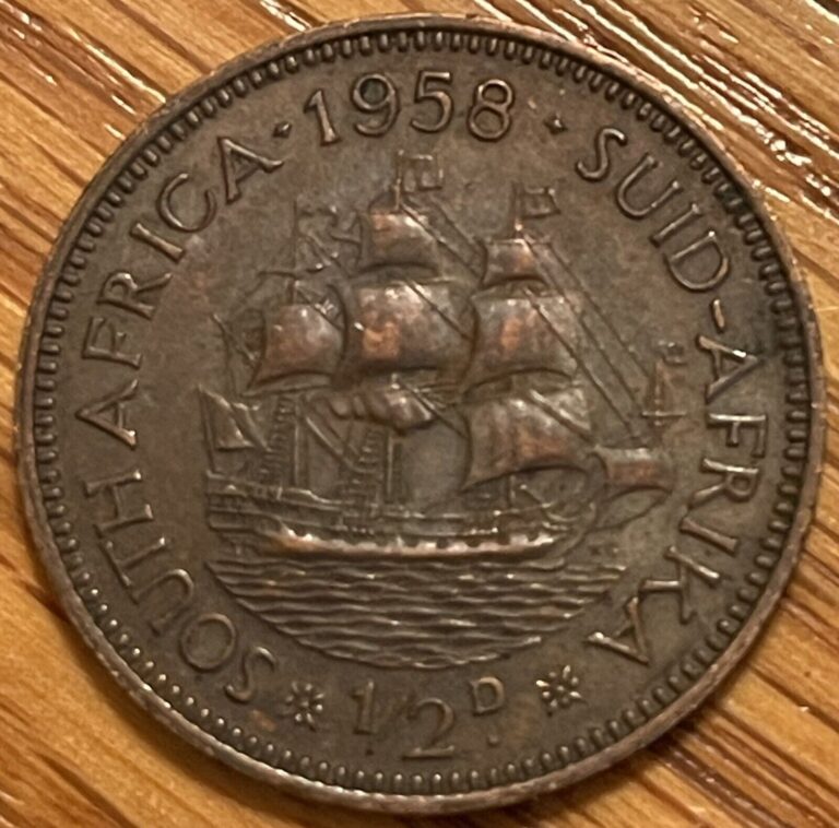 Read more about the article South Africa 1/2 Penny Coin  1958  High Grade – Combined Shipping OK