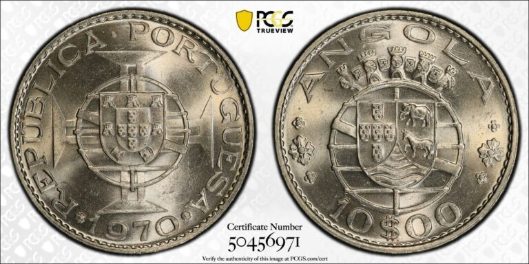 Read more about the article ANGOLA 1970 10 Esc.  PCGS MS66 KM-79