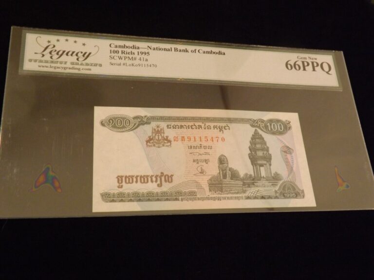 Read more about the article 1995  100 Riets   Cambodia    National Bank Of Cambodia    PCGS  66PPQ