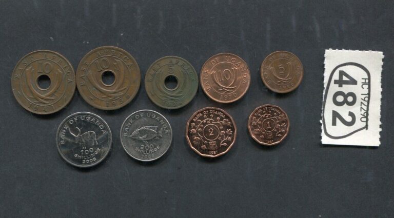 Read more about the article Lot of 9  coins of Uganda and British East Africa