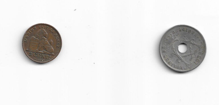 Read more about the article Two Belgium Coins  1905 and 1923