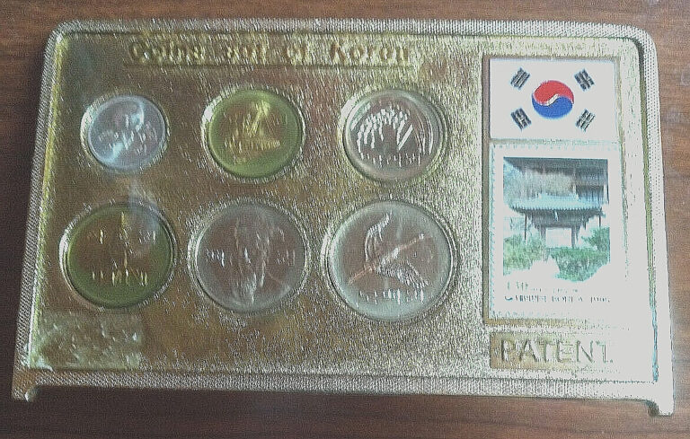 Read more about the article SOUTH KOREA 1983-2003 Set of Six (6) Coin Exemplars  Plus a 1995 Stamp and Flag!