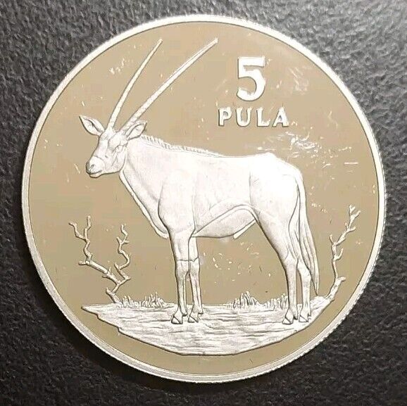 Read more about the article 1978 Botswana 5 Pula Gemsbok Animal Proof Silver Coin Low Mintage 4 178 KM 11a