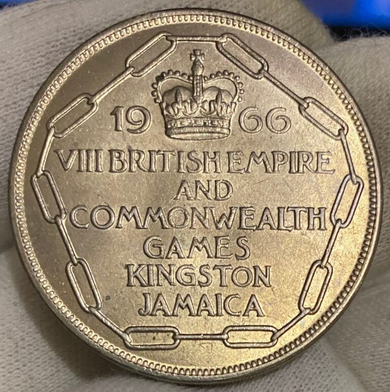 Read more about the article 1966 Jamaica Five Shillings British Empire Commonwealth Games Coin ~ Unc.