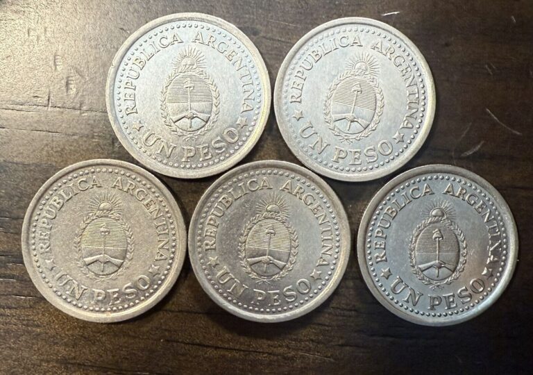 Read more about the article 1960 Argentina Peso   5 Coins   25 De Mayo