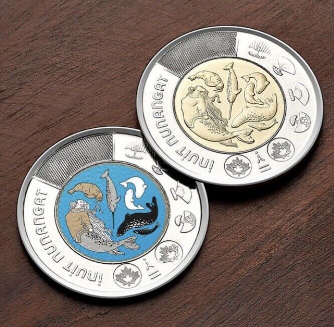 Read more about the article SHIPS TODAY! 2024 Canada INUIT NUNANGAT $2 toonie 2-coin set *75% off c/b ship*