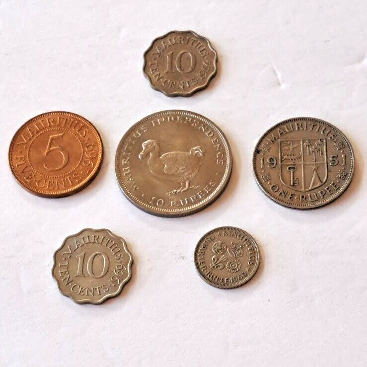 Read more about the article Coins Mauritius Lot of 6 – 1951 to 1971