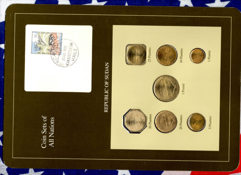 Read more about the article Coin Sets of All Nations Sudan UNC RARE 7 Coin 1987 but 5 Piastres 1983