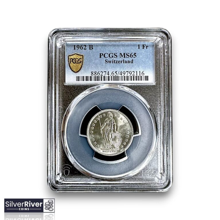 Read more about the article 1962-B Switzerland 1 Franc (*Certified MS65 by PCGS*) – 83.5% SILVER