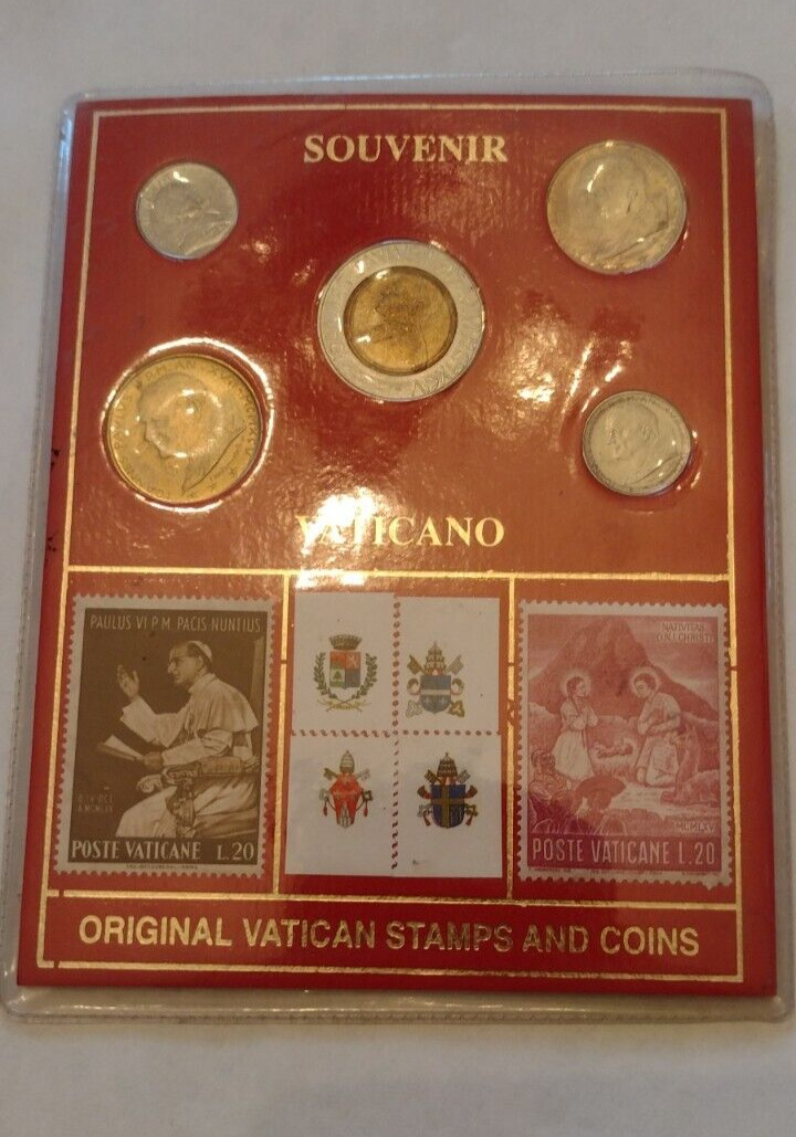 Read more about the article Original Vatican City Souvenir Stamps and Coins Set