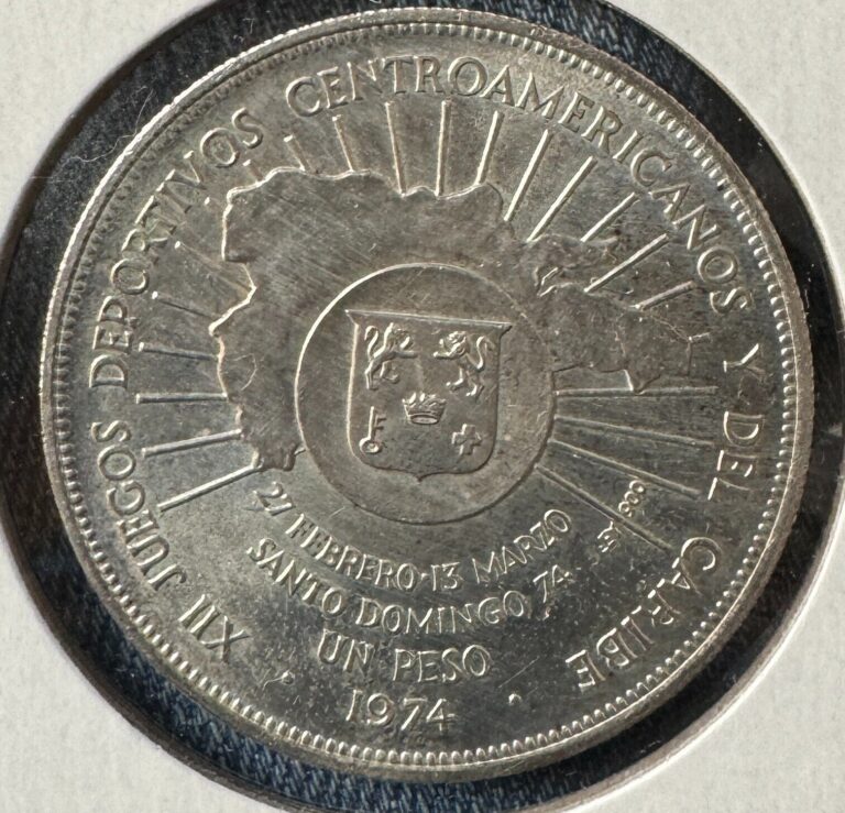 Read more about the article 1974 Dominican Republic One Peso Silver Coin