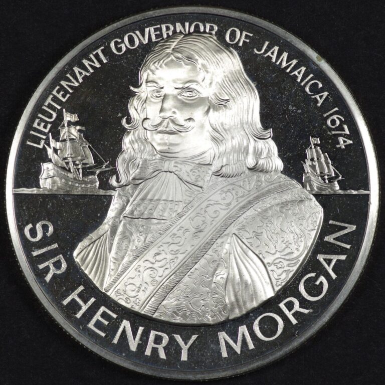 Read more about the article 1974 Jamaica $10 Sterling Silver Proof Coin Sir Henry Morgan