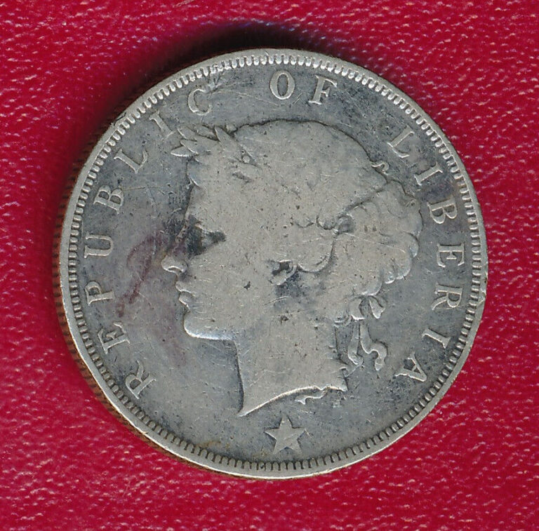 Read more about the article LIBERIA 1906 50 CENTS SILVER COIN **NICELY CIRCULATED** FREE SHIPPING!!