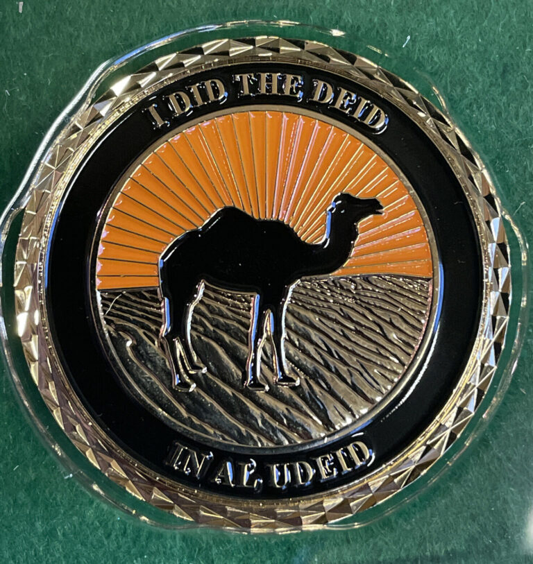 Read more about the article Coin – AL UDEID Air Base Qatar – Color Challenge Coin – New