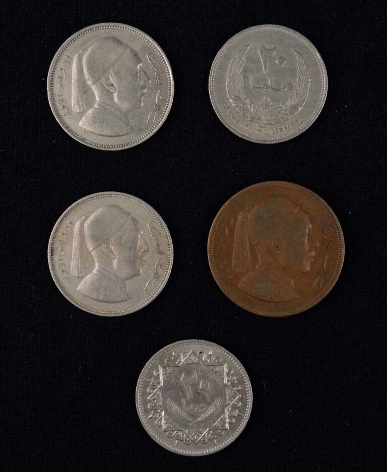 Read more about the article Libya Coin LOT * 1952-1975 ** Libyan Coins 2 PIASTRES 20 DIRHAMS 5 20 MILLIEMES