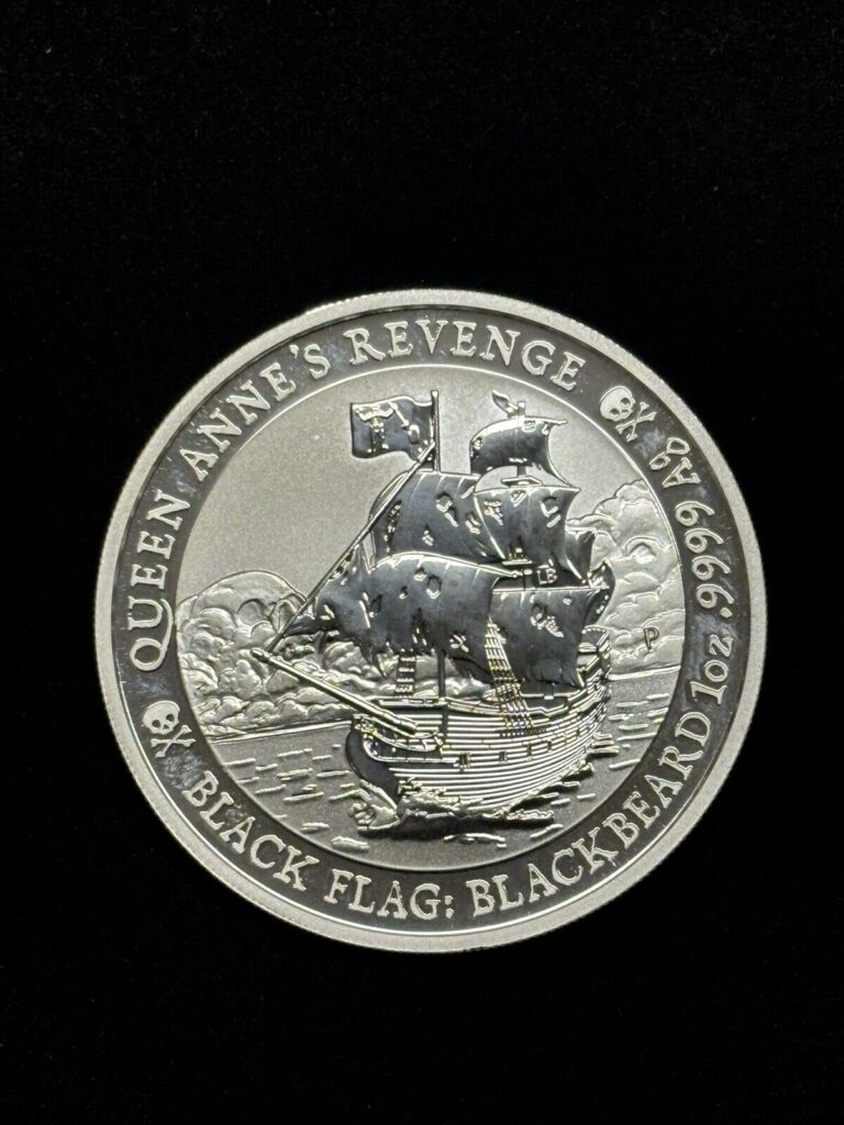 Read more about the article 2019 Tuvalu Black Flag: Blackbeard Queen Anne’s Revenge 1 Oz .999 Silver Bullion