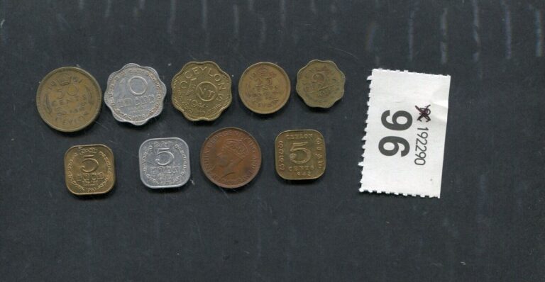 Read more about the article Lot of     9  coins of       Sri Lanka