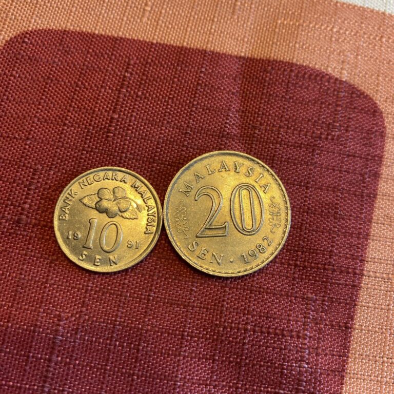 Read more about the article 1991 10 Sen  1982 20 Sen Coins Malaysia Circulated- 2 Coins