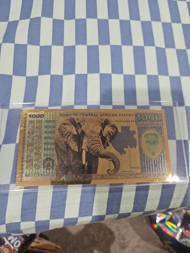 Read more about the article 2022 Republic of Gabon 1/1000 oz Gold Elephant Foil Note