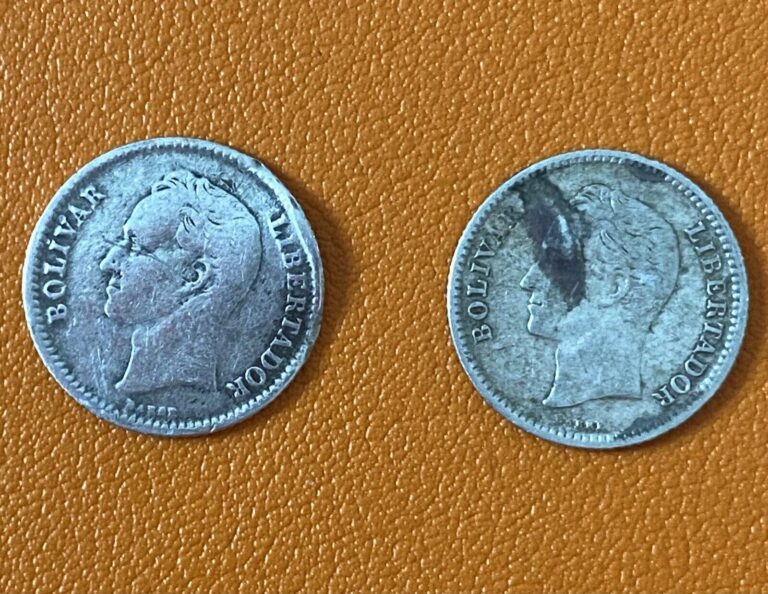 Read more about the article 1954 Venezuela 25 Centimos .835 Silver 2 Coins