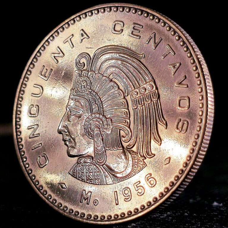 Read more about the article *Beautiful* Authentic Mexico 50 Centavos .950 (95%) Copper Coin “Cuauhtemoc”