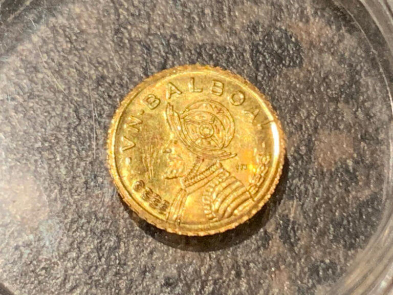 Read more about the article 1971  Panama token (Vn Balboa) Vasco Nunez de Balboa – Gold 0.14 g