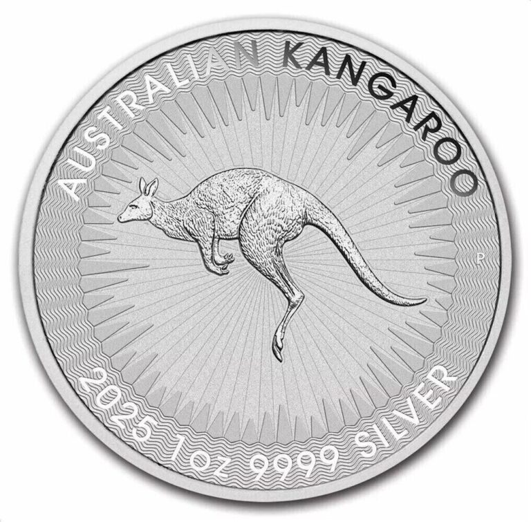 Read more about the article 2025 1 oz Australian .9999 Fine Silver Kangaroo $1 Coin BU