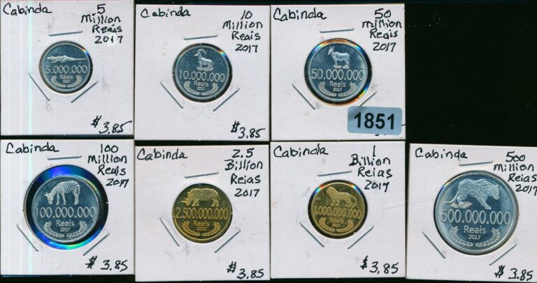 Read more about the article CABINDA 2017 – (ANGOLA) –  CHOICE SET  – (7 COINS)