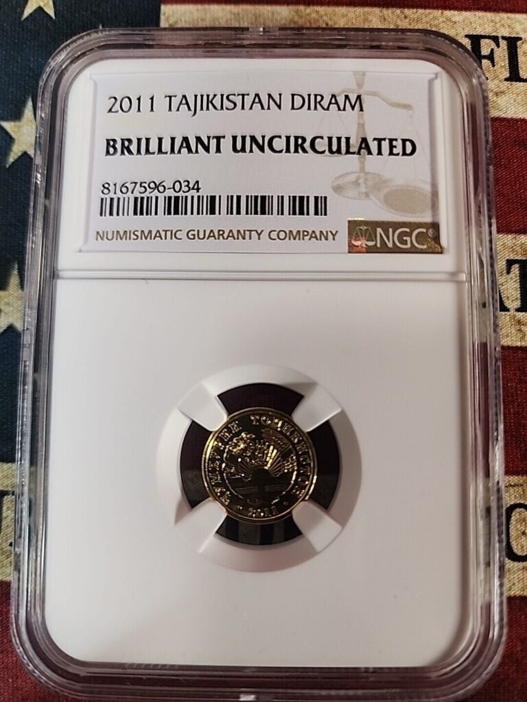 Read more about the article 2011 TAJIKISTAN DIRAM NGC BRILLIANT UNCIRCULATED