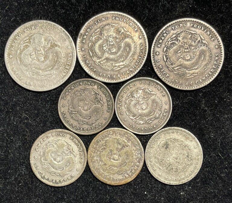 Read more about the article Early China Kwangtung Province 8 Silver Coins Lot