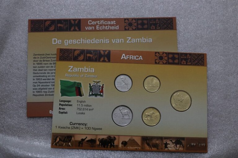 Read more about the article 🧭 🇿🇲 ZAMBIA SEALED COIN SET WITH COA B63 #109