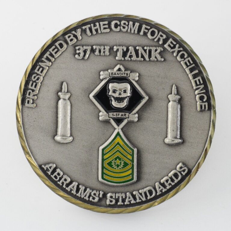 Read more about the article [202] 37th TANK  Bosnia/Kosovo  Challenge coin