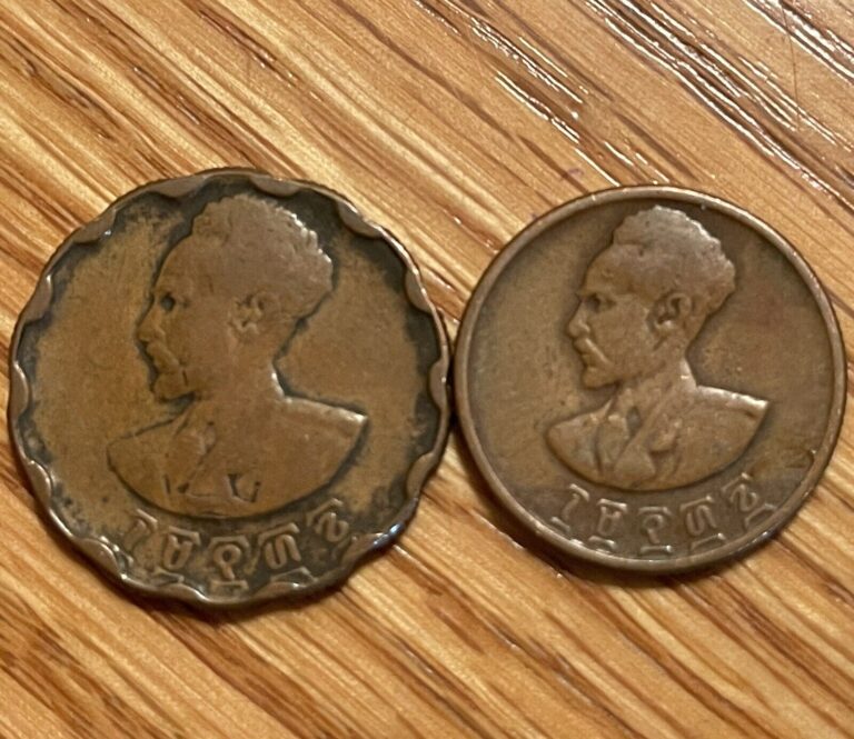 Read more about the article Lot of 2 Ethiopia Coins  25 and 10 Santeem  Dated 1936 – Combined Shipping OK