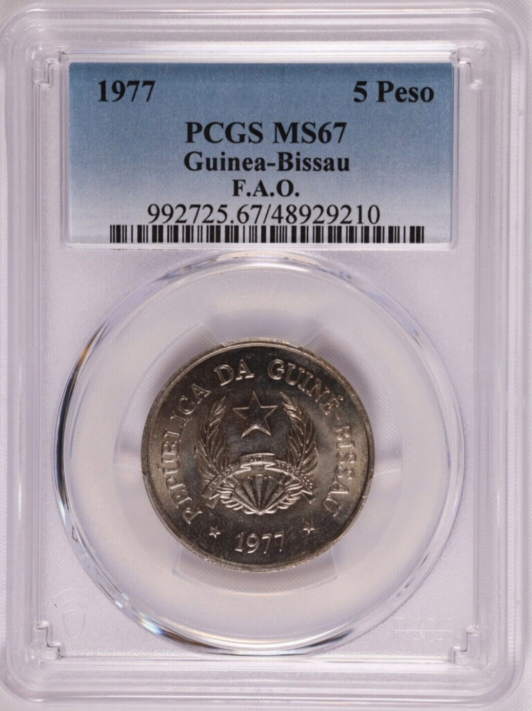 Read more about the article 1977 Guinea-Bissau 5 Pesos F.A.O. – PCGS MS 67