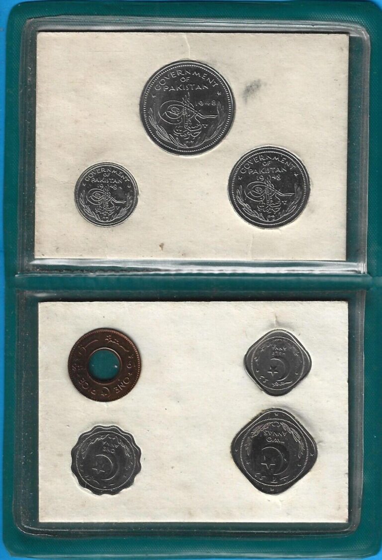 Read more about the article 1948 Pakistan Mint Set of 7 Coins-KM-MS1 UNC Nice!