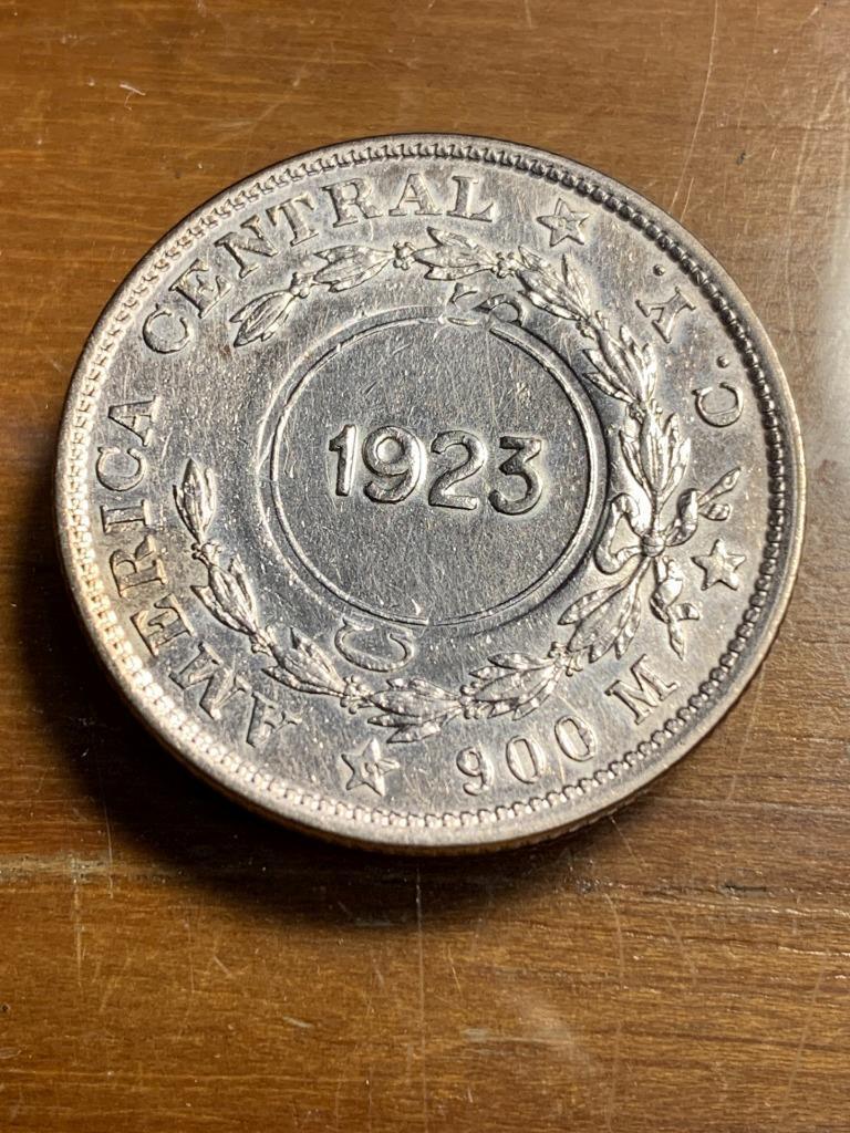 Read more about the article Costa Rica 1923 Silver l Colon Struck over 1902 50 centavos  SU#31921