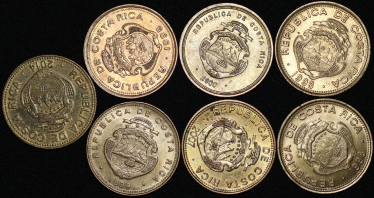 Read more about the article COSTA RICA  ~ 1990’s – Now ~ 100 Colones ~ 7 Coins ~ GREAT LOT! ☘️BIN LOT-#273☘️