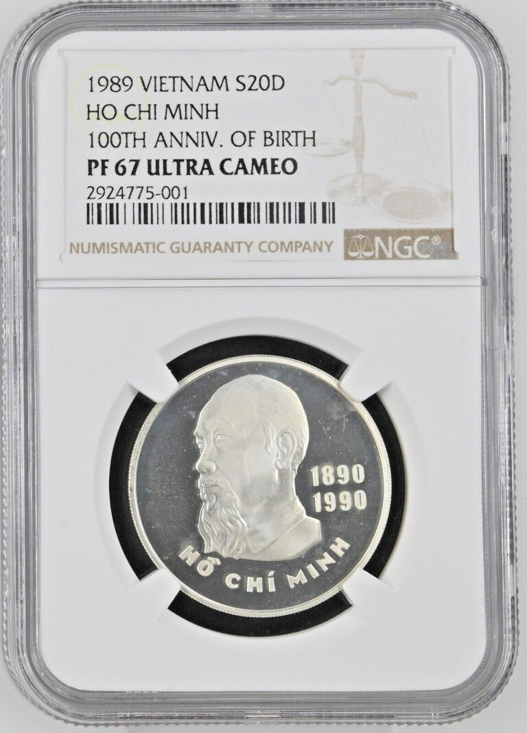 Read more about the article Vietnam 20 Dong 1989 Silver Proof Coin 100th Anniv Birth of Ho Chi Minh NGC PF67