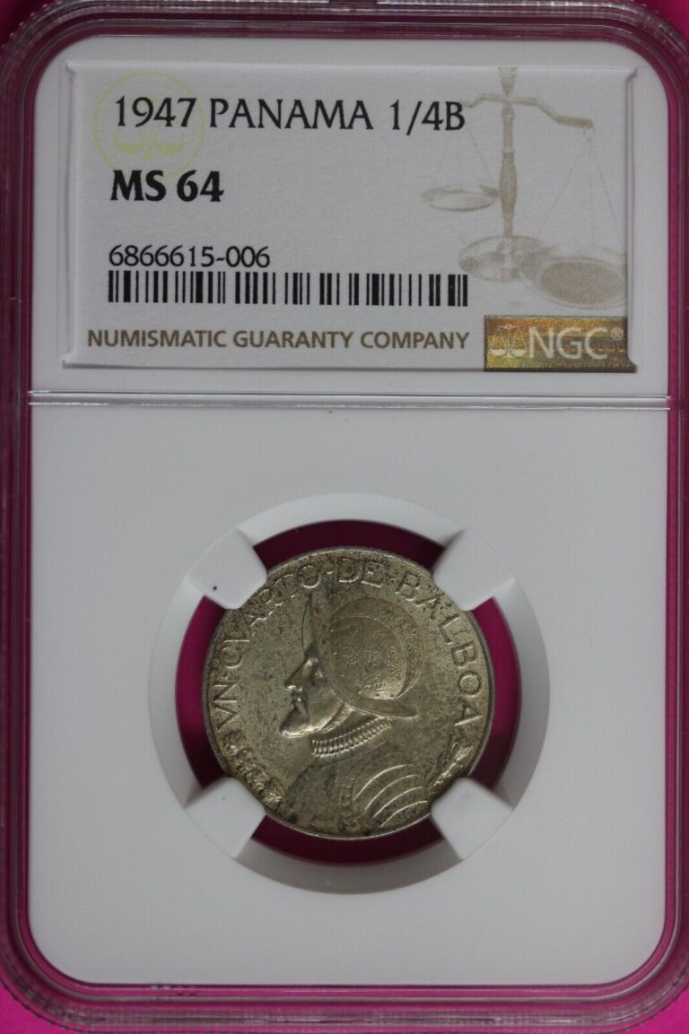 Read more about the article 1947 Panama MS 64 1/4 Balboa Silver Coin NGC Graded Certified Authentic 1568