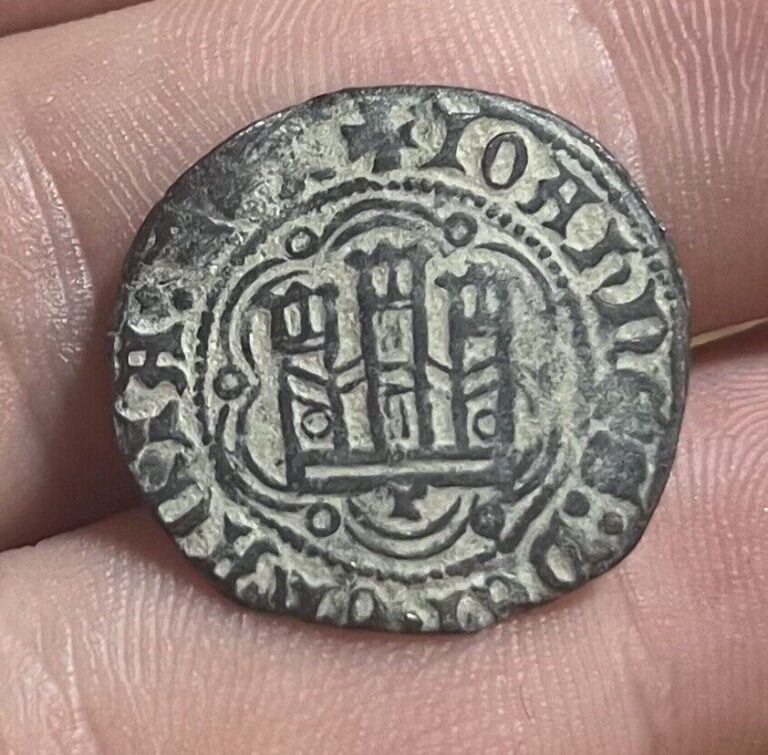 Read more about the article RARE 1400s Blanca Spanish Colonial Silver Billon Old Coin Medieval Lion and Castle