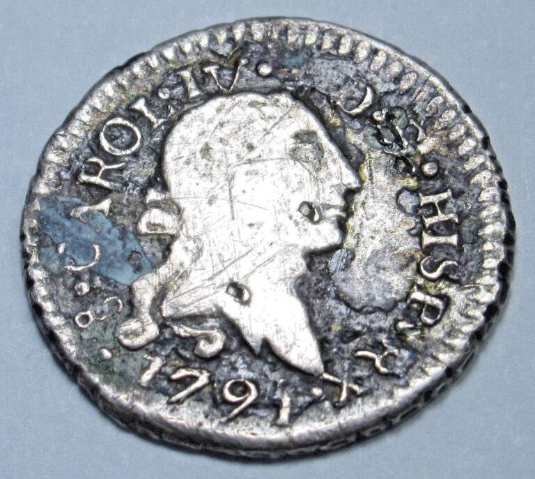 Read more about the article 1791 Santiago Chile Silver 1/4 Reales Genuine Antique 1700’s Rare Colonial Coin