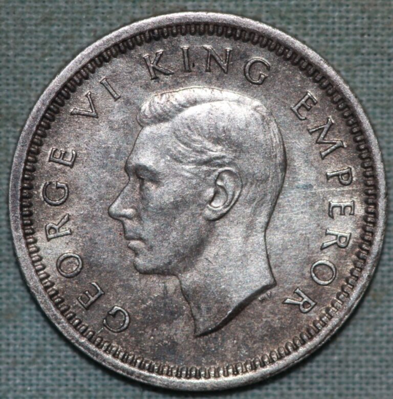 Read more about the article New Zealand 1942 ~ Silver 3 Pence WWII ERA ~93 ¢ Tracked shipping