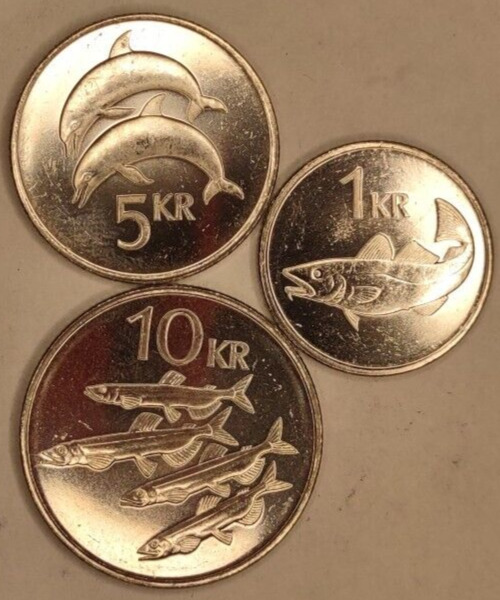 Read more about the article ICELAND COINS LOT OF 3 DIFFERENT UNCIRCULATED UNC