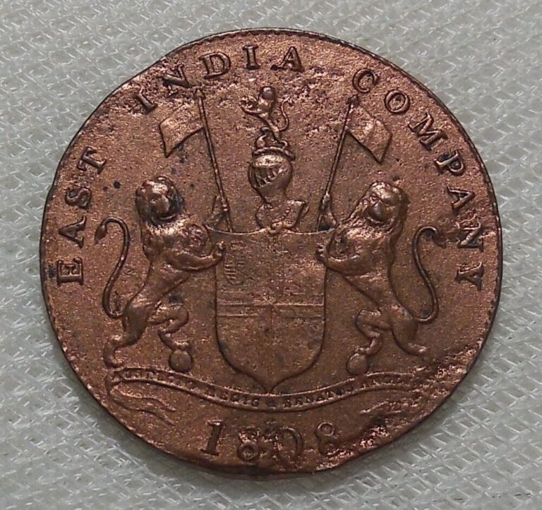 Read more about the article 1808 EAST INDIA COMPANY 20 CASH COPPER COIN CLEANED SEA SALVAGED GREAT DETAIL